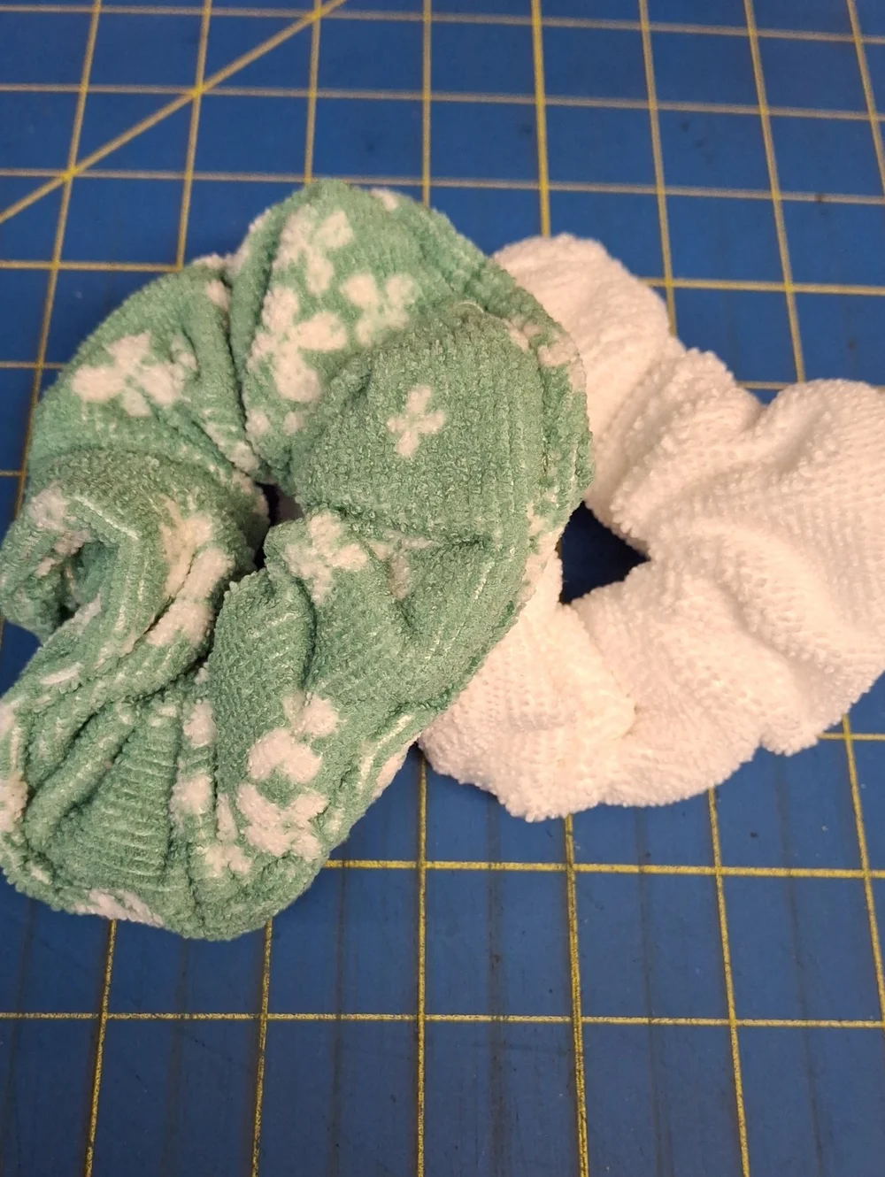 Green Floral & White Terry 5